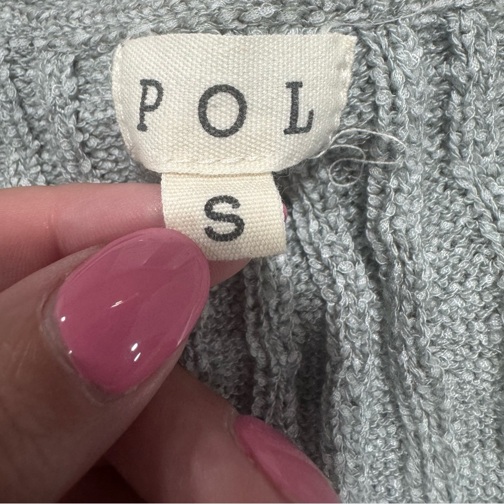 POL Gray Ribbed Buttoned Tank Top - Picture 5 of 6